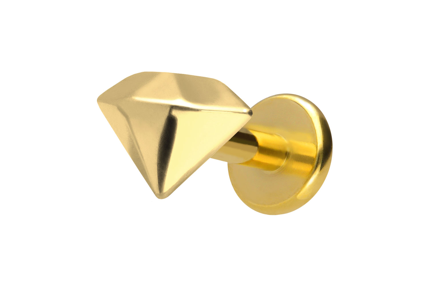 Titan Labret Piercing mit Innengewinde DIAMANT